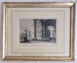 ZOOM - W.H. Bartlett / J. Tingle - The Loggia di Lanzi - Firenze