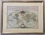 Nicolas Sanson / A.H. Jaillot - “Mappe-monde geo-hydrographique”